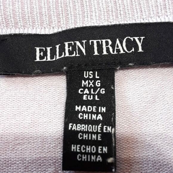 Womens Sz L Purple Lavender Fairy Soft Viscose Blend Long Sleeve Top Ellen Tracy - Picture 2 of 12